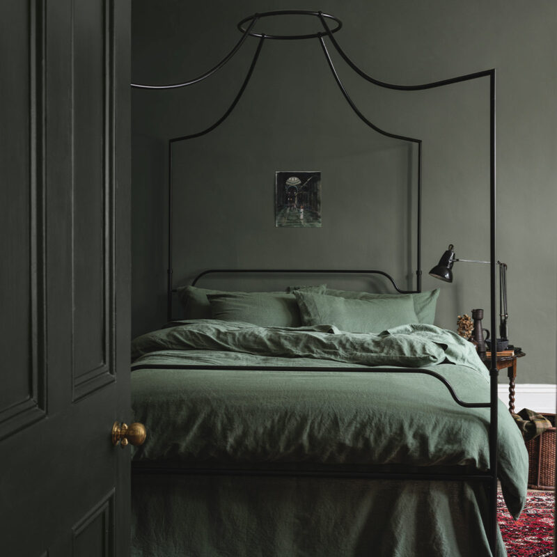 Elm Green Linen Blend Pillowcase (Pair) - Image 3
