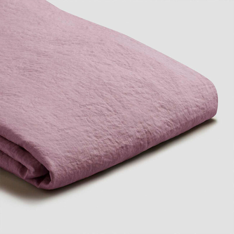 Raspberry Linen Blend Duvet Cover - Image 2