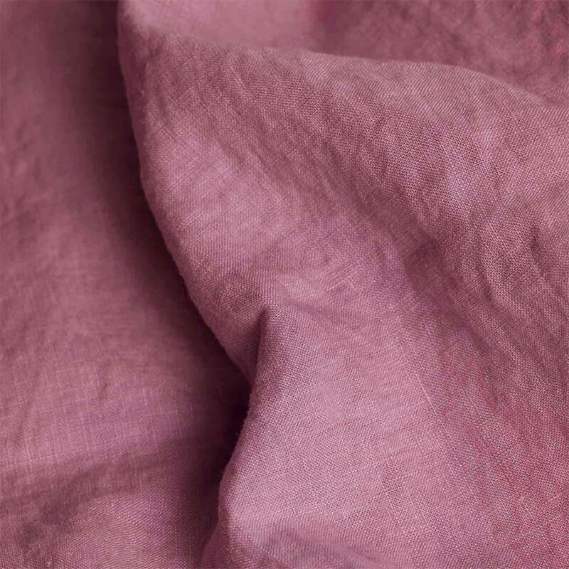 Raspberry Linen Blend Duvet Cover - Image 3