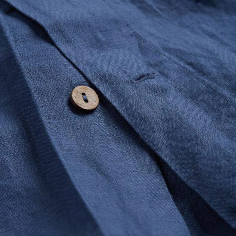 Blueberry Linen Blend Duvet Cover - Image 4