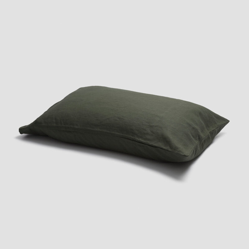 Fern Green Linen Blend Pillowcase (Pair) - Image 3