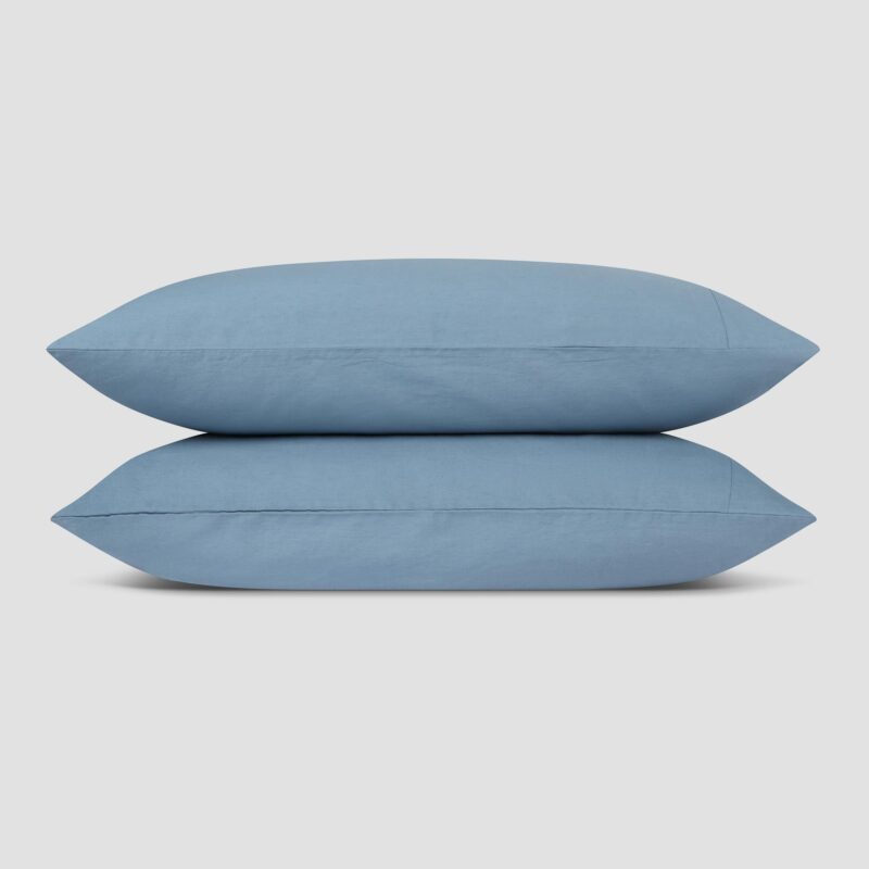 Dusk Blue Linen Blend Pillowcase (Pair) - Image 2