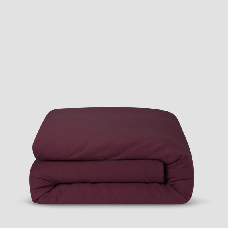 Berry Linen Blend Duvet Cover - Image 2