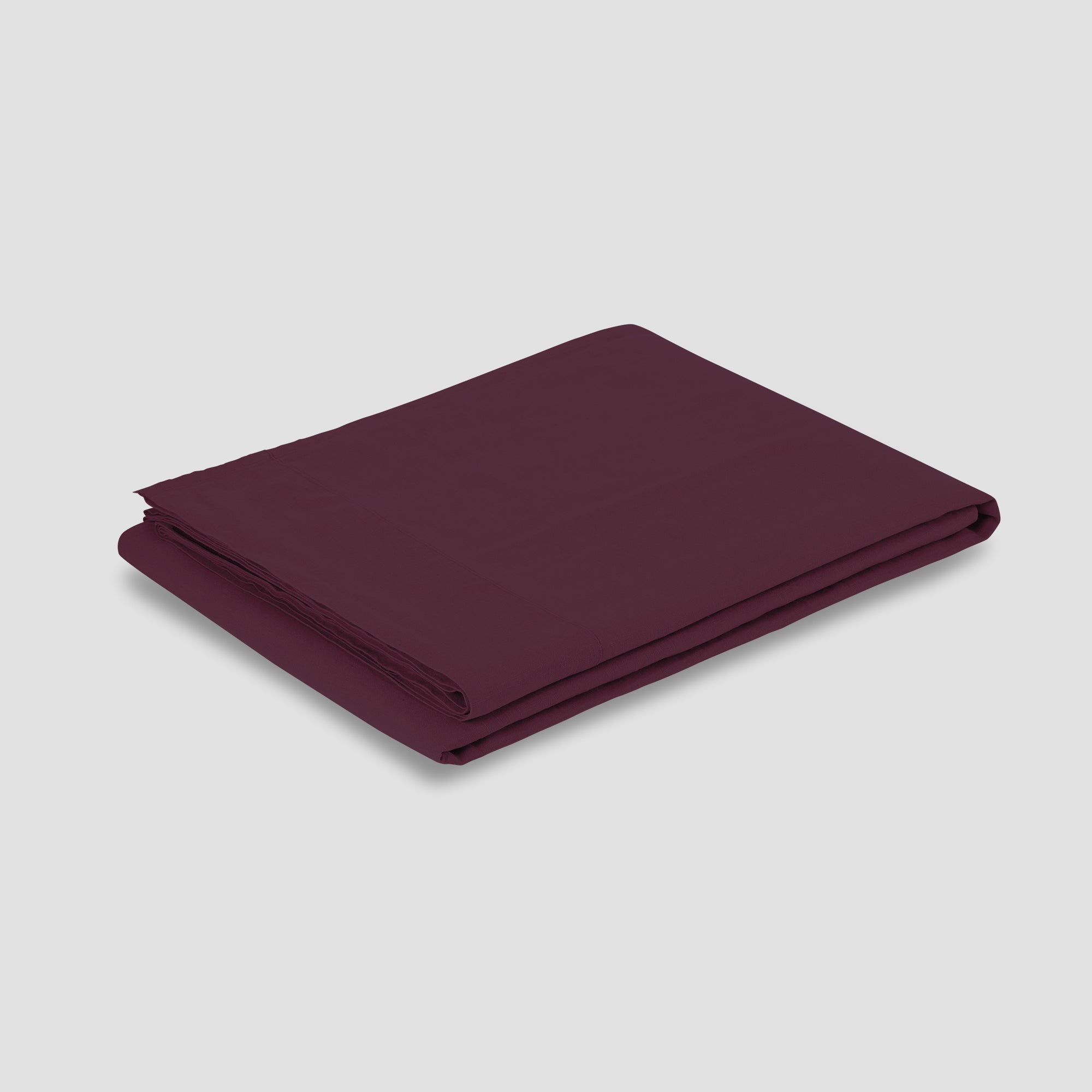 Berry Linen Blend Flat Sheet - Image 2