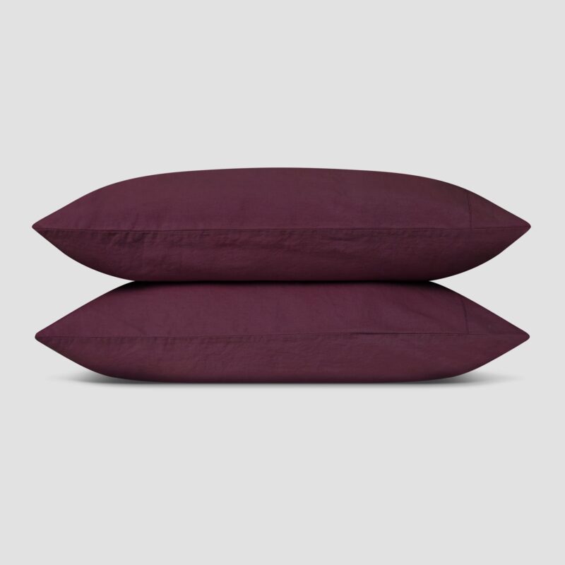 Berry Linen Blend Pillowcase (Pair) - Image 2