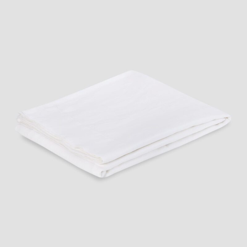 White Linen Blend Flat Sheet - Image 2