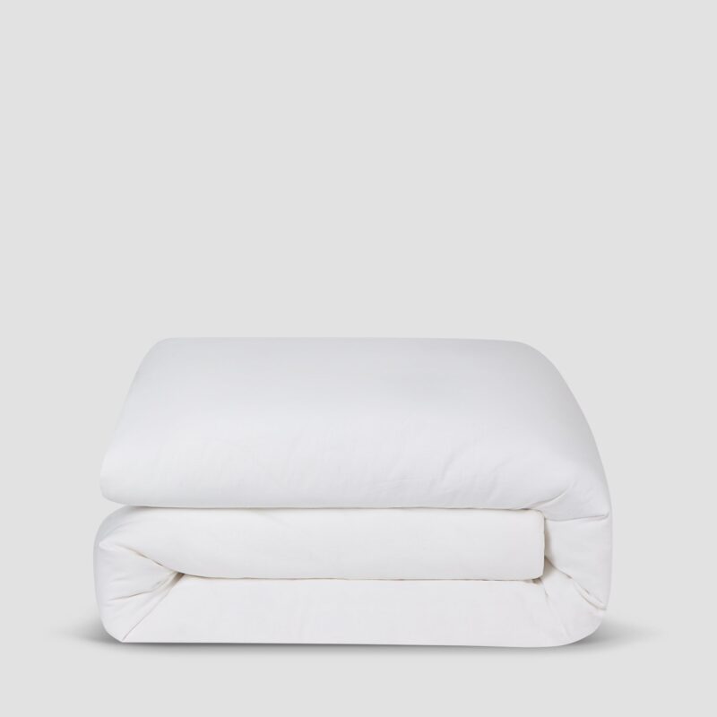 White Linen Blend Duvet Cover - Image 2