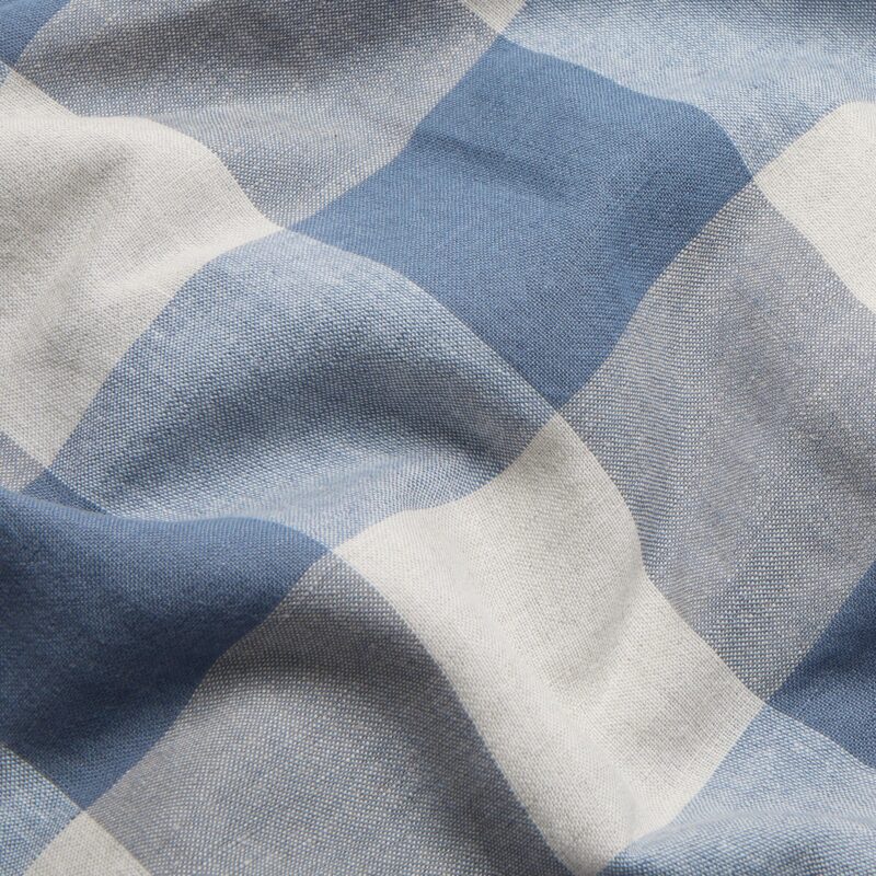 Blueberry Emsworth Plaid Linen Blend Duvet Cover - Image 2