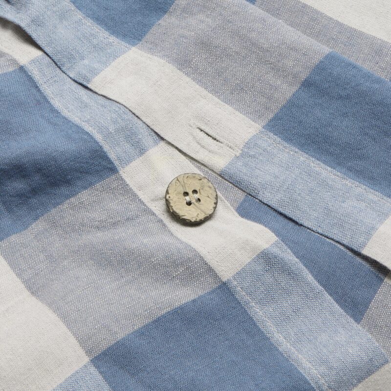 Blueberry Emsworth Plaid Linen Blend Duvet Cover - Image 3