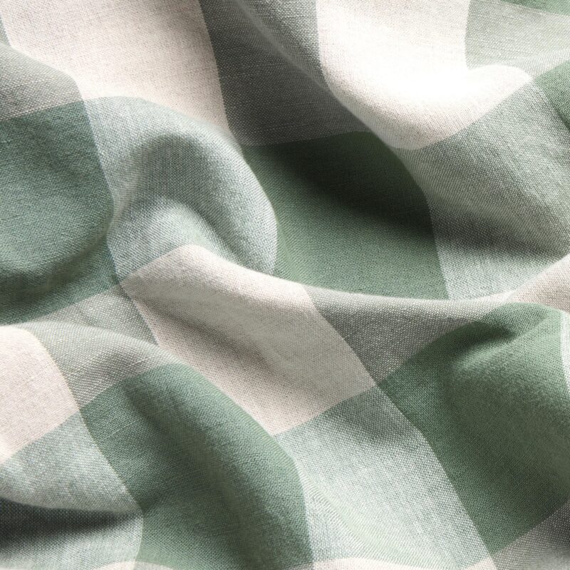 Elm Green Emsworth Plaid Linen Blend Pillowcase (Pair) - Image 2