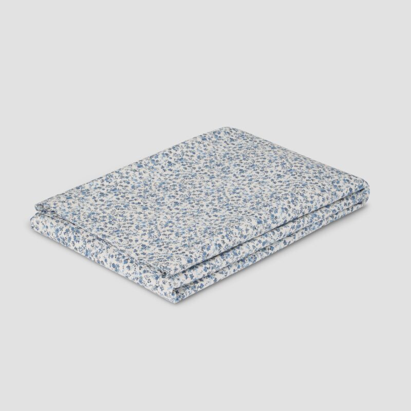 Blue Mini Meadow Cotton Flat Sheet - Image 2