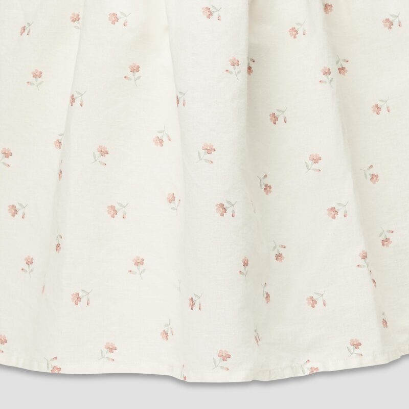 Pearl Posy Bud Linen Blend Bed Skirt