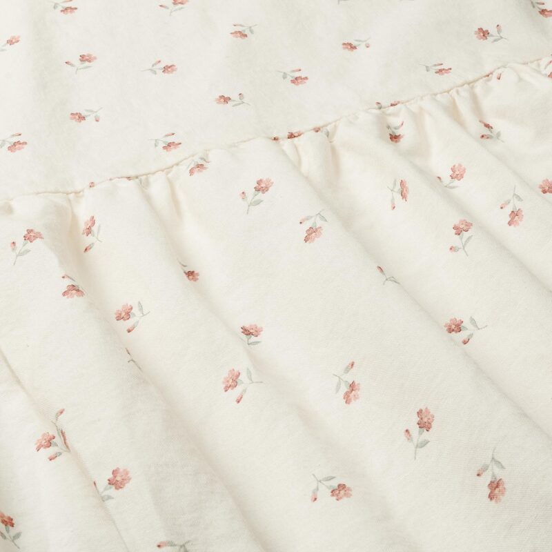Pearl Posy Bud Linen Blend Bed Skirt - Image 2