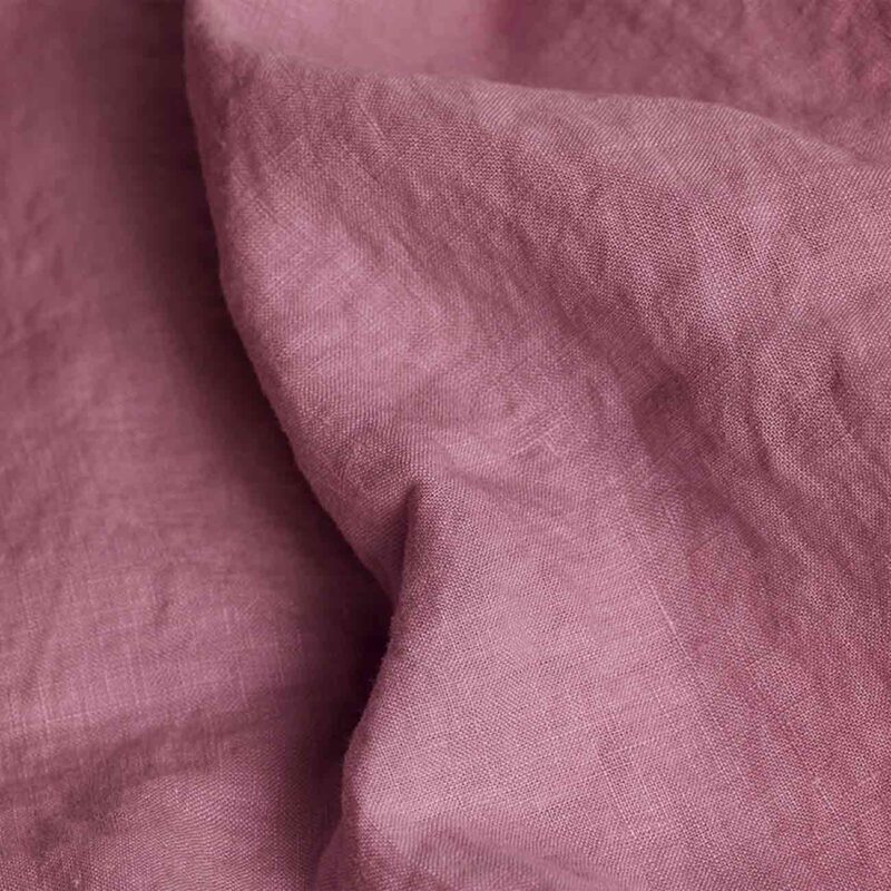 Raspberry 100% Linen Flat Sheet - Image 2