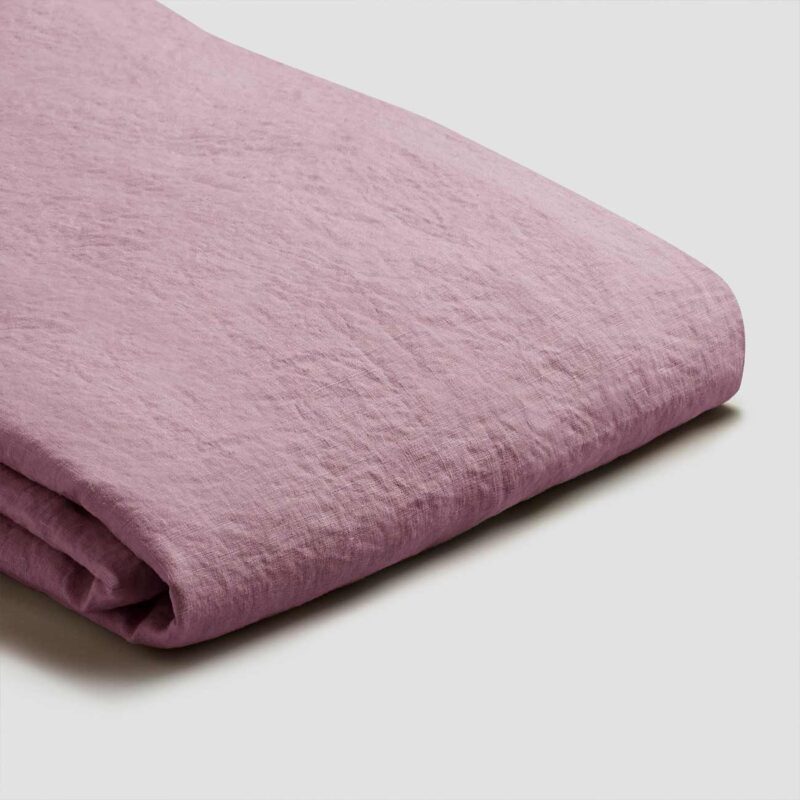 Raspberry 100% Linen Flat Sheet - Image 3