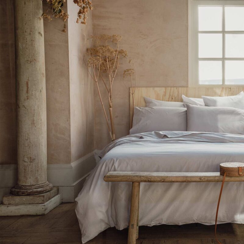 Stone Washed Percale Cotton Pillowcases (Pair) - Image 2