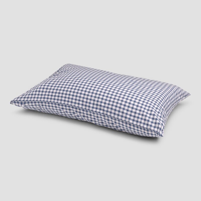 Indigo Small Gingham Cotton Pillowcases (Pair) - Image 3