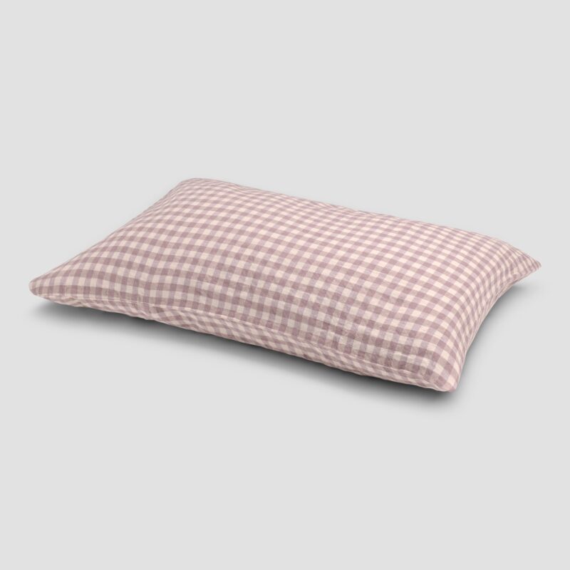 Elderberry Gingham Linen Blend Pillowcase (Pair) - Image 2