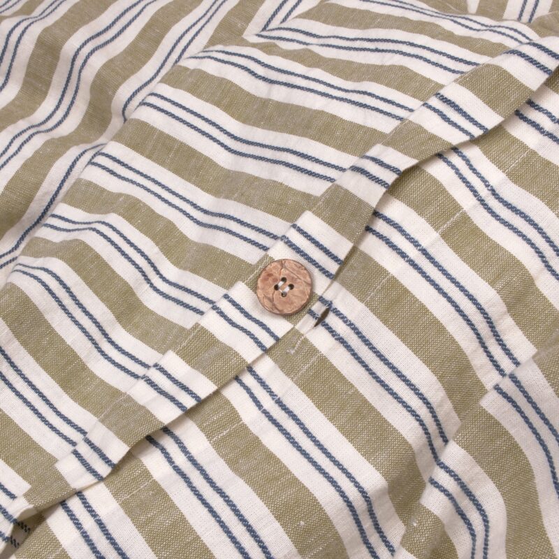 Thyme Somerley Stripe Linen Blend Duvet Cover - Image 2