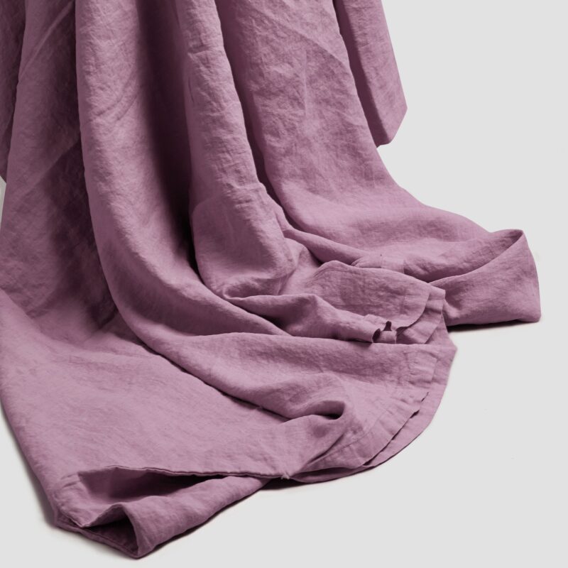 Raspberry 100% Linen Flat Sheet - Image 4