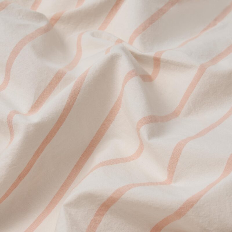 Blush Pink Slumber Stripe Cotton Pillowcases (Pair) - Image 3