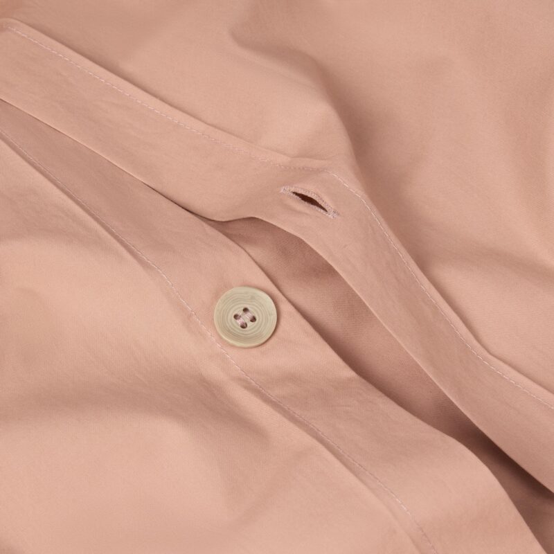 Blush Pink Washed Cotton Percale Duvet Cover - Image 3