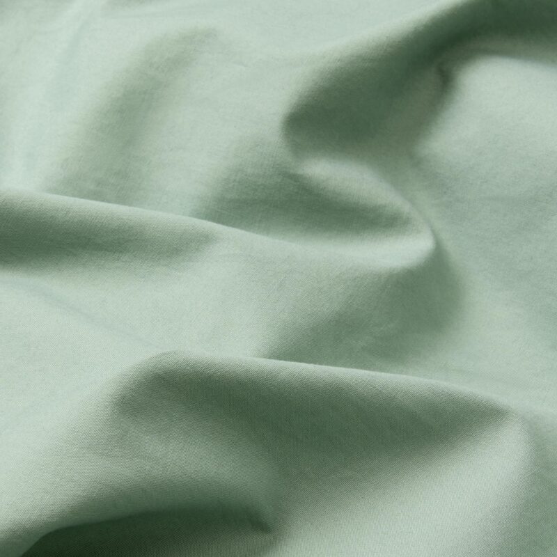 Mellow Green Washed Cotton Percale Duvet Cover - Image 3