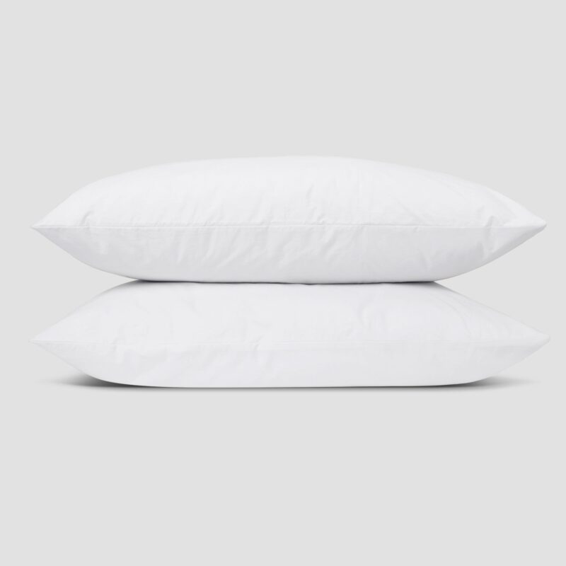 White Washed Cotton Percale Pillowcases (Pair) - Image 2